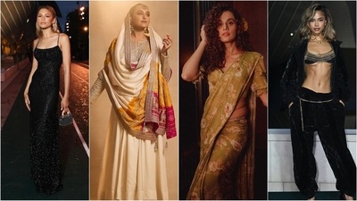 Get ready for stunning fashion inspiration with today’s roundup of best-dressed stars. From Zendaya’s striking Louis Vuitton gown to Sonakshi Sinha’s ethereal anarkali suit and Taapsee Pannu’s graceful saree, these celebrities are sure to inspire your wardrobe. Scroll down to gather some style notes. (Instagram) Get ready for stunning fashion inspiration with today’s roundup of best-dressed stars. From Zendaya’s striking Louis Vuitton gown to Sonakshi Sinha’s ethereal anarkali suit and Taapsee Pannu’s graceful saree, these celebrities are sure to inspire your wardrobe. Scroll down to gather some style notes. (Instagram)
