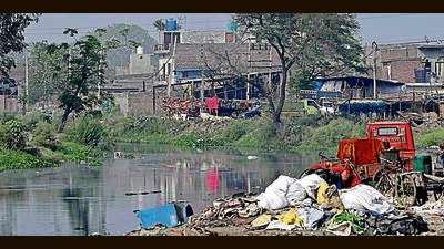Buddha Nullah at Tajpur road in Ludhiana on Tuesday, October 03, 2023. (Gurpreet Singh/Hindustan Times) Buddha Nullah at Tajpur road in Ludhiana on Tuesday, October 03, 2023. (Gurpreet Singh/Hindustan Times)