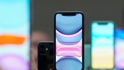 iPhone prices cut: iPhones are displayed during an event in Cupertino, California. (AP) iPhone prices cut: iPhones are displayed during an event in Cupertino, California. (AP)