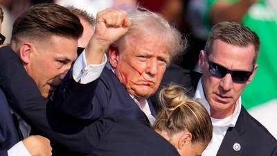Donald Trump slams FBI Director Christopher Wray for doubting whether the former president was actually struck by a bullet at the time of his attempted assassination (AP) Donald Trump slams FBI Director Christopher Wray for doubting whether the former president was actually struck by a bullet at the time of his attempted assassination (AP)
