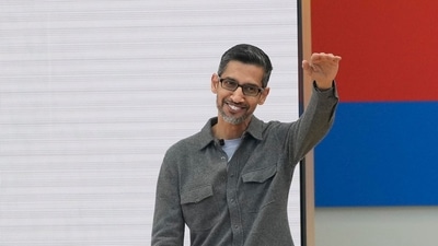 Alphabet CEO Sundar Pichai speaks at a Google I/O event in Mountain View, California. (AP) Alphabet CEO Sundar Pichai speaks at a Google I/O event in Mountain View, California. (AP)