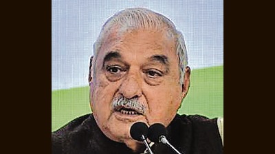 In a veiled attack on the ruling Bharatiya Janata Party (BJP) government in Haryana, former chief minister Bhupinder Singh Hooda on Friday alleged that chief minister Nayab Singh Saini has no track record of the BJP’s nearly 10-year rule in the state, and he is falsely taking credit of the works done during the Congress regime. (HT File)