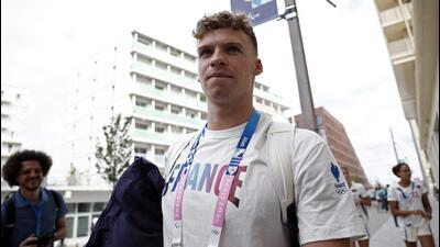 Leon Marchand of France in the Olympic village. (REUTERS) Leon Marchand of France in the Olympic village. (REUTERS)