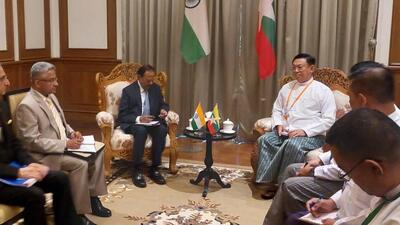 NSA Ajit Doval is in Myanmar to attend a meeting of security chiefs of member states of the Bay of Bengal Initiative for Multi-Sectoral Technical and Economic Cooperation (Bimstec) (Twitter/@IndiainMyanmar) NSA Ajit Doval is in Myanmar to attend a meeting of security chiefs of member states of the Bay of Bengal Initiative for Multi-Sectoral Technical and Economic Cooperation (Bimstec) (Twitter/@IndiainMyanmar)