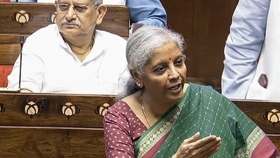 Union Minister of Finance and Corporate Affairs Nirmala Sitharaman said the Andhra Pradesh Reorganisation Act required the Centre to help in building the state capital Amaravati (Sansad TV) Union Minister of Finance and Corporate Affairs Nirmala Sitharaman said the Andhra Pradesh Reorganisation Act required the Centre to help in building the state capital Amaravati (Sansad TV)