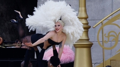 Lady Gaga performed a French Cabaret-style set at opening ceremony of the Summer Olympics 2024 in Paris on Friday (REUTERS)