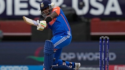 India's Suryakumar Yadav plays a shot. (PTI)