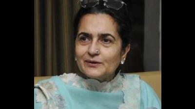 The Congress on Friday accused Haryana assembly speaker Gian Chand Gupta of colluding with the ruling BJP in allowing Tosham MLA Kiran Choudhry to carry on as a legislator unlawfully. Choudhry who was elected on a Congress symbol in 2019 had switched sides to join the BJP last month. (HT File) The Congress on Friday accused Haryana assembly speaker Gian Chand Gupta of colluding with the ruling BJP in allowing Tosham MLA Kiran Choudhry to carry on as a legislator unlawfully. Choudhry who was elected on a Congress symbol in 2019 had switched sides to join the BJP last month. (HT File)