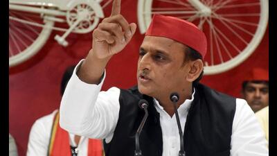 The SP chief was addressing a press conference at party’s state headquarters in Lucknow. (HT file) The SP chief was addressing a press conference at party’s state headquarters in Lucknow. (HT file)