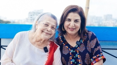 Menaka Irani with Farah Khan in a recent picture. Menaka Irani with Farah Khan in a recent picture.
