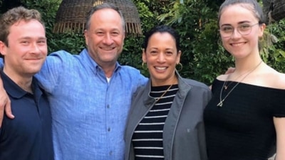 Kamala Harris  stepdaughter, Ella Emhoff, shared a story on Instagram to back her stepmom against JD Vance's 'childless' comment. (Insta/Harris)