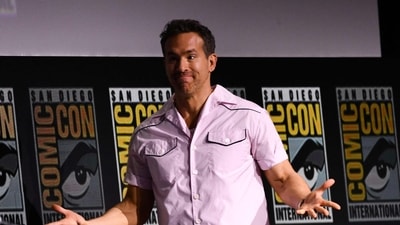 Canadian actor Ryan Reynolds arrives on stage during Deadpool and Wolverine celebration of life fan event during Comic Con International in San Diego, California, July 25, 2024. (Photo by Chris DELMAS / AFP) (AFP) Canadian actor Ryan Reynolds arrives on stage during Deadpool and Wolverine celebration of life fan event during Comic Con International in San Diego, California, July 25, 2024. (Photo by Chris DELMAS / AFP) (AFP)