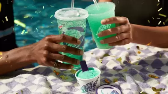 Taco Bell is giving away a free Baja Blast drink or freeze on July 29 in honour of the 20th anniversary of the company's iconic Mtn Dew beverage(Taco Bell)