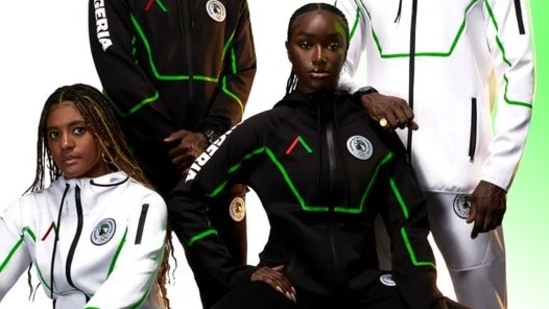 8. Team Nigeria: Atheletes don Actively Black designs for Paris 2024.(Photo by Twitter/timecaptales)