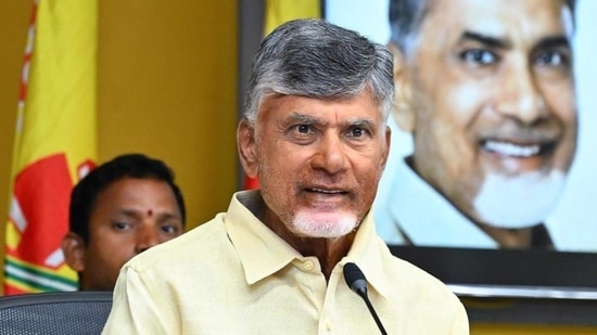 Andhra Pradesh Chief minister N Chandrababu Naidu released a white paper on the state of finances to 'expose' fiscal mismanagement under his predecessor YS Jaganmohan Reddy. (ANI)