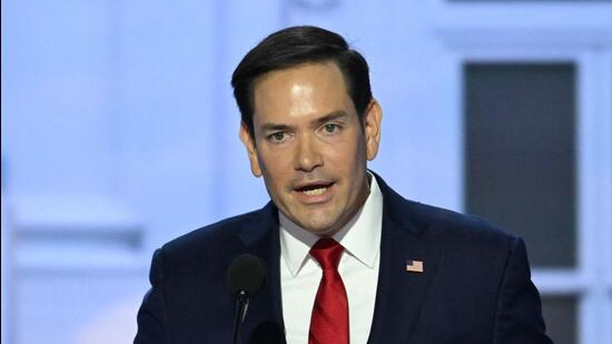 US Senator Marco Rubio, Republican of Florida, speaks during the second day of the 2024 Republican National Convention at the Fiserv Forum in Milwaukee, Wisconsin, July 16. (AFP)