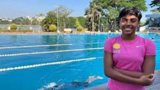 Swimmer Dhinidhi Desinghu.