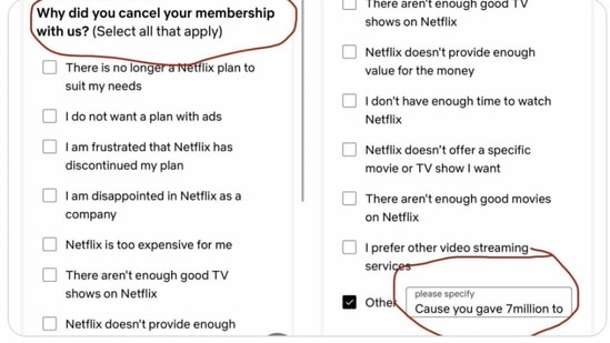 Many Trump supporters are posting images of cancelling Netflix subscription after Reed Hastings endorses Kamala Harris