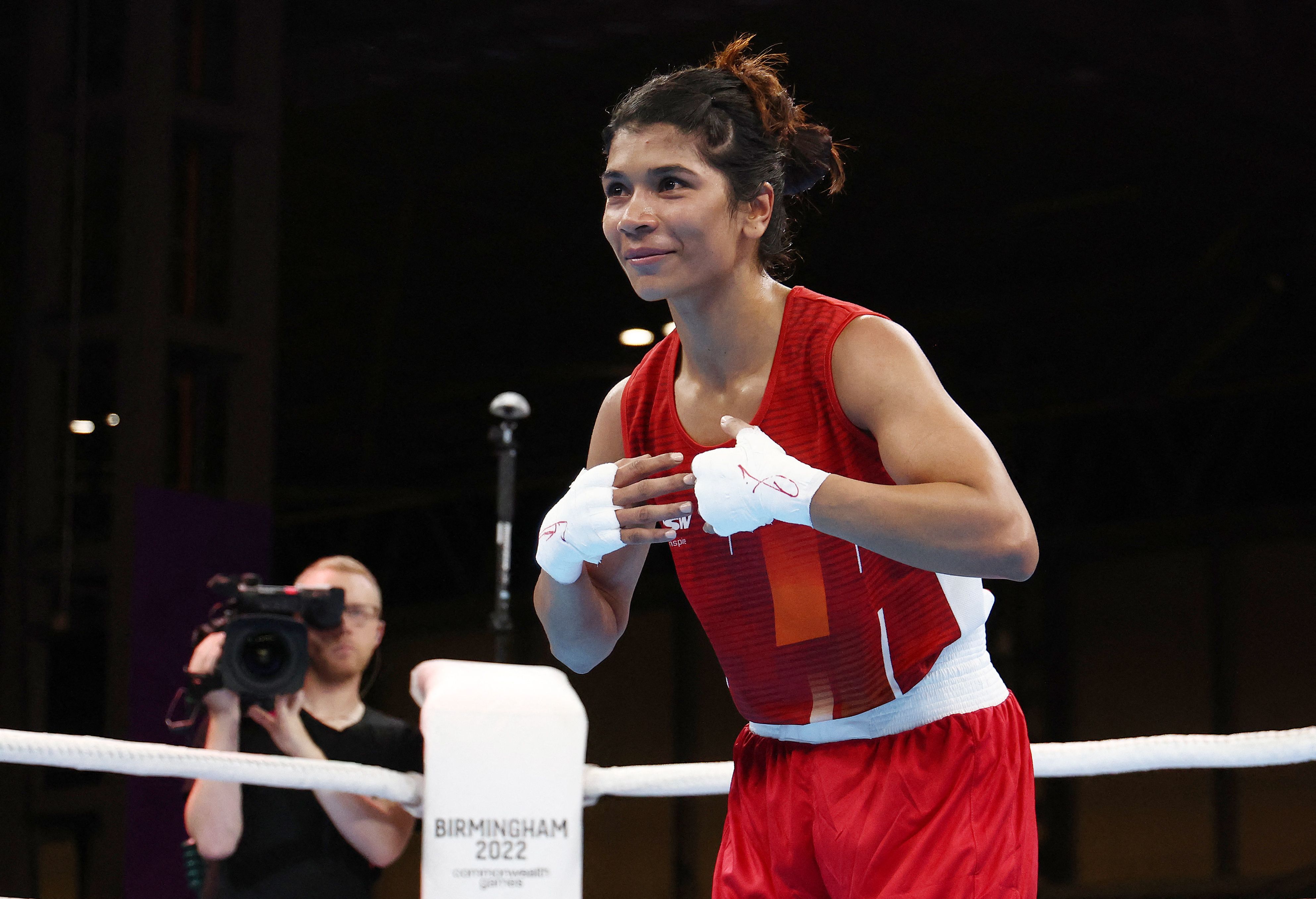 Nikhat Zareen. (AFP)
