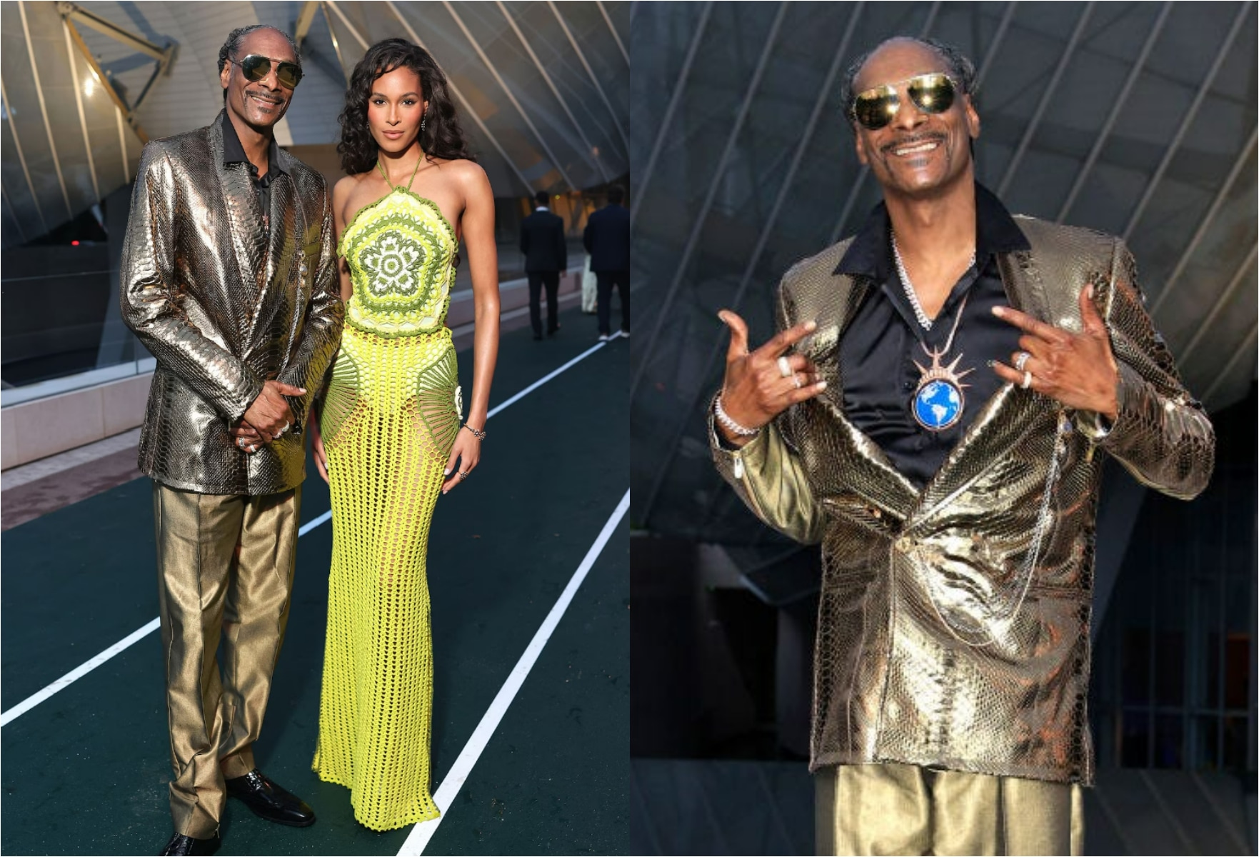 Snoop Dogg with Cindy Bruna at Fondation Louis Vuitton Snoop Dogg with Cindy Bruna at Fondation Louis Vuitton