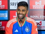 Suryakumar Yadav addressed questions on beating Hardik Pandya to India T20I captaincy role(PTI) Suryakumar Yadav addressed questions on beating Hardik Pandya to India T20I captaincy role(PTI)