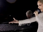 Singer Celine Dion performed at the Eiffel Tower during the opening ceremony for the 2024 Summer Olympics in Paris, France, on Friday, July 26, 2024. (Olympic Broadcasting Services via AP)(AP) Singer Celine Dion performed at the Eiffel Tower during the opening ceremony for the 2024 Summer Olympics in Paris, France, on Friday, July 26, 2024. (Olympic Broadcasting Services via AP)(AP)