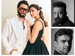 Deepika Padukone shared the poster of Ranveer Singh's next multi-starrer film. Deepika Padukone shared the poster of Ranveer Singh's next multi-starrer film.