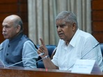 Vice President and Rajya Sabha Chairman Jagdeep Dhankhar addresses Rajya Sabha members at the inauguration of a two-day Orientation Programme for the newly-elected and nominated members of the house, in New Delhi. Vice President and Rajya Sabha Chairman Jagdeep Dhankhar addresses Rajya Sabha members at the inauguration of a two-day Orientation Programme for the newly-elected and nominated members of the house, in New Delhi.