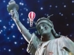 Paris Olympics: A video widely shared on X, formerly Twitter, is captioned as “Opening TV animation for Olympics has some animated balloon travelling past the Statue of Liberty and she is beaten battered and has bullet holes in her.” Paris Olympics: A video widely shared on X, formerly Twitter, is captioned as “Opening TV animation for Olympics has some animated balloon travelling past the Statue of Liberty and she is beaten battered and has bullet holes in her.”