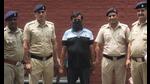 The accused in custody of Chandigarh Police. (HT Photo) The accused in custody of Chandigarh Police. (HT Photo)