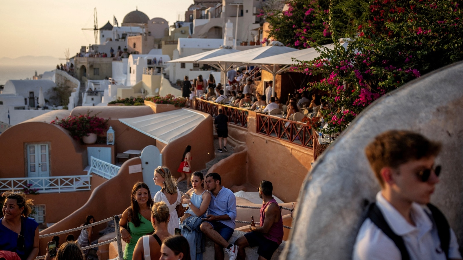 Greece dream island destination to crowded chaos: Santorini bursts with tourists as locals call for a cap