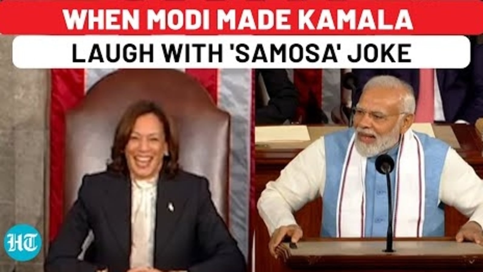 On Camera: When PM Modi Made Kamala Harris Laugh Loud At 'Samosa' Joke ...