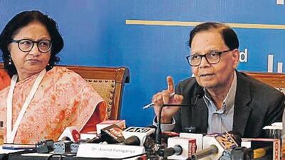 16th finance commission head Dr Arvind Panagariya adressing mediapersons in Chandigarh on July 23. (HT file) 16th finance commission head Dr Arvind Panagariya adressing mediapersons in Chandigarh on July 23. (HT file)