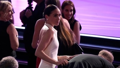 Meghan Markle attends the ESPY awards on Thursday, July 11, 2024, at the Dolby Theatre in Los Angeles. (AP Photo/Mark J. Terrill) (AP) Meghan Markle attends the ESPY awards on Thursday, July 11, 2024, at the Dolby Theatre in Los Angeles. (AP Photo/Mark J. Terrill) (AP)
