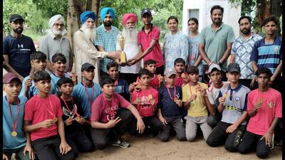 Boys team of Government School Kasabad wins District Baseball Championship in Ludhiana (HT File)