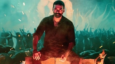 Dhanush is a still from his film Raayan. Dhanush is a still from his film Raayan.