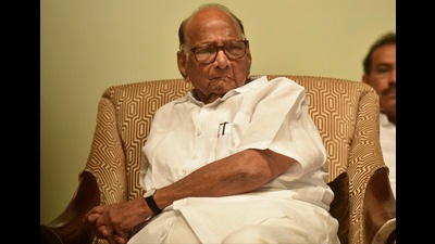Mumbai, India - Dec. 12, 2019: NCP Chief Sharad Pawar meets his party supporters on his 79th birthday at Y B Chavan Centre, Nariman Point in Mumbai, India, on Thursday, December 12, 2019. (Photo by Kunal Patil/Hindustan Times) (Kunal Patil/HT Photo)