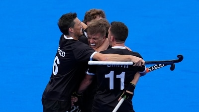 Lane Sam scored the opening goal in the quarter 1 to give his New Zealand a big edge, but they failed to capitalise on that and lost the match. (AP) Lane Sam scored the opening goal in the quarter 1 to give his New Zealand a big edge, but they failed to capitalise on that and lost the match. (AP)
