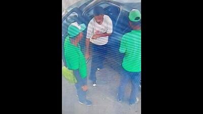 Suspects captured in the CCTVs at a petrol pump from where they refilled fuel in their car in Ludhiana. (HT File)