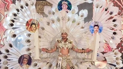 Ved Bharambe wins Best National Costume at Man of the World 2024 (Instagram/@vedbharambe) Ved Bharambe wins Best National Costume at Man of the World 2024 (Instagram/@vedbharambe)