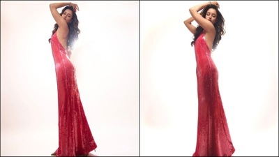 On Friday, she gave her fans a sweet surprise when she took to Instagram and uploaded a series of stunning pictures, accompanied by a pink heart emoticon as the caption. (Instagram/@tripti_dimri) On Friday, she gave her fans a sweet surprise when she took to Instagram and uploaded a series of stunning pictures, accompanied by a pink heart emoticon as the caption. (Instagram/@tripti_dimri)