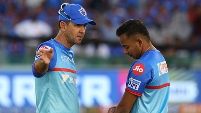 Ricky Ponting (L) and Prithvi Shaw during their time at Delhi Capitals. (BCCI) Ricky Ponting (L) and Prithvi Shaw during their time at Delhi Capitals. (BCCI)