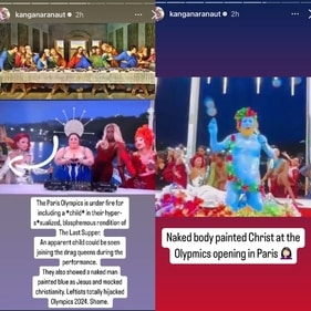 Kangana Ranaut shared posts on her Instagram Stories. Kangana Ranaut shared posts on her Instagram Stories.