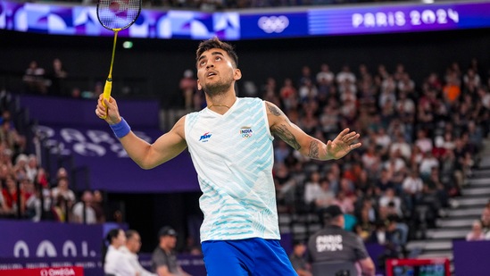Paris: India's Lakshya Sen returns a shot in the Men's Singles Group stage badminton match against Guatemala's Kevin Cordon at the Summer Olympics 2024, in Paris, Saturday, July 27 (PTI)