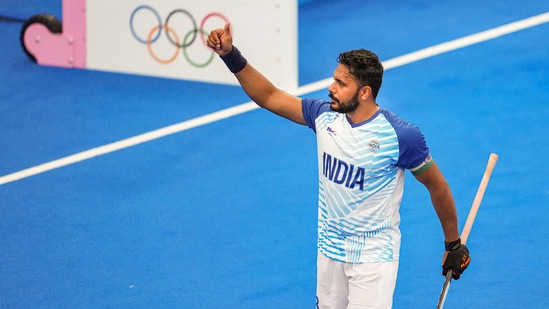 Harmanpreet Singh-led Indian hockey team defeated New Zealand 3-2 on the opening day of the Paris Games(PTI)