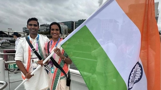 India's Sharath Kamal Achanta and PV Sindhu