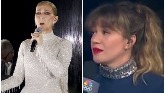 Kelly Clarkson was overjoyed and filled with emotion following Celine Dion's surprising appearance at the 2024 Olympics. 
