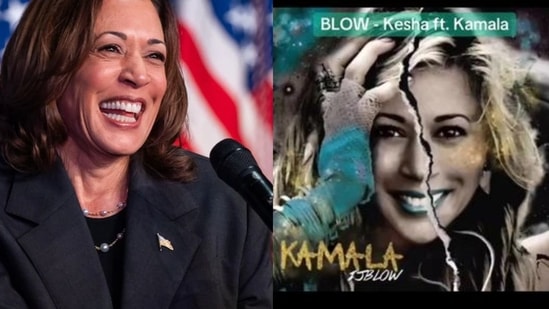 Kamala Harris X Kesha remix rocks night clubs(Picture: Twitter )