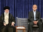 Iran's Supreme Leader Ayatollah Ali Khamenei and Iran's new president, Masoud Pezeshkian, attend an endorsement ceremony in Tehran, Iran, July 28, 2024. Office of the Iranian Supreme Leader (West Asia News Agency)