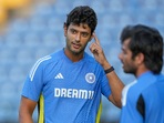 Pallekele: Indian player Shivam Dube during a practice session at the Pallekele International Cricket Stadium, in Pallekele(PTI) Pallekele: Indian player Shivam Dube during a practice session at the Pallekele International Cricket Stadium, in Pallekele(PTI)
